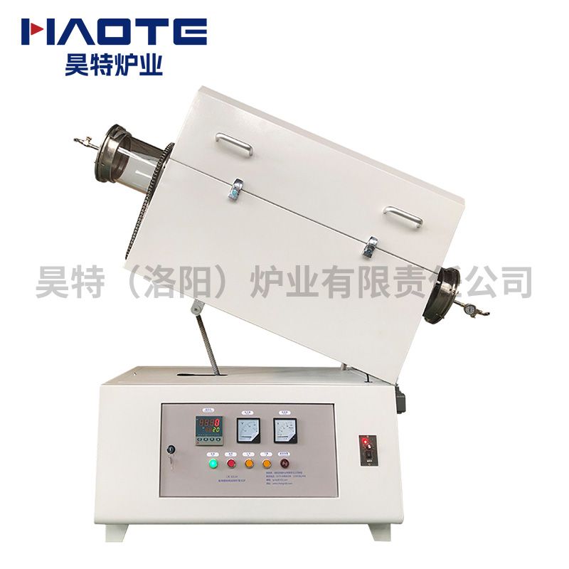 1400℃管徑100加熱區600回轉管（guǎn）式爐純白