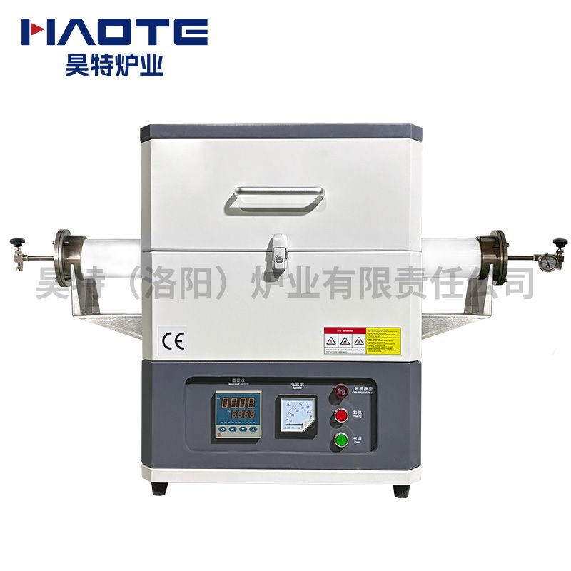 管式爐1200℃管徑（jìng）100加熱區300電（diàn）阻絲加熱新配色灰白